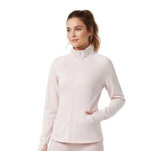 Apana Jacket Size S Pale Pink Full Zip Thumbhole Activewear Athletic Performance